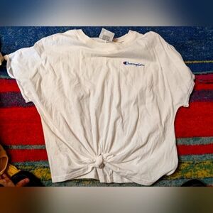 Champion tie-front print tee size XL